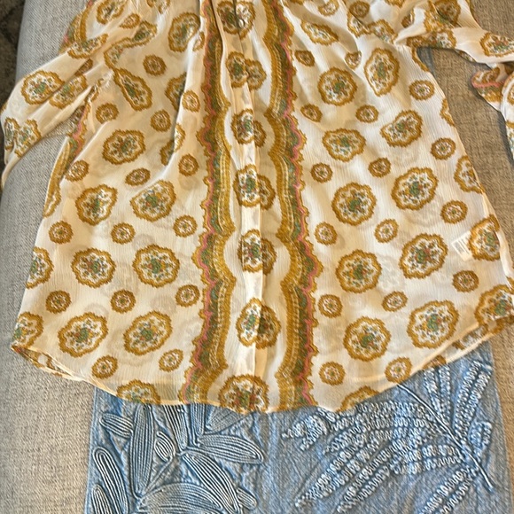 PAIGE …CARAWAY MANDALA 100% SILK BLOUSE …SIZE S - Picture 10 of 15